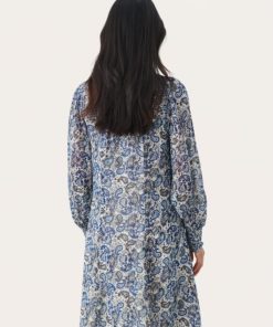 Part Two Rinette Dress Blue Paisley Print