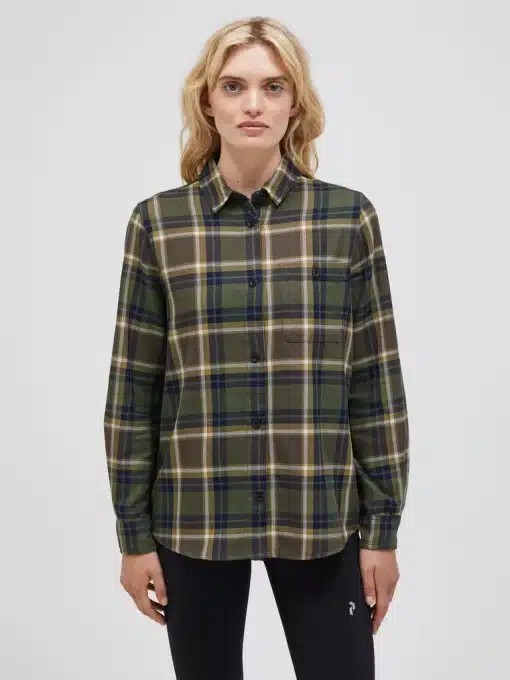 Peak Performance Cotton Flannel Shirt Women Check