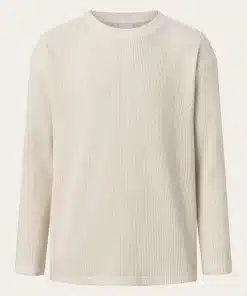 Knowledge Cotton Apparel Waffle Long Sleeve Buttercream