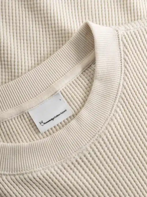 Knowledge Cotton Apparel Waffle Long Sleeve Buttercream