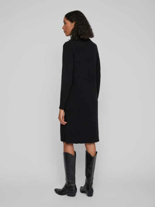 Vila Ril Crew Neck Midi Dress Black