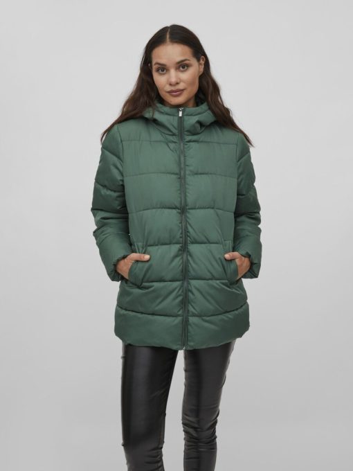 Vila Tate Puffer Jacket Pineneedle
