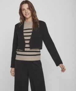 Vila Her Cropped Blazer Black