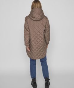 Vila Tate Hooded Jacket Brown Lentil