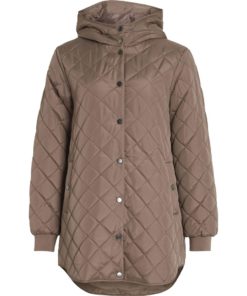 Vila Tate Hooded Jacket Brown Lentil