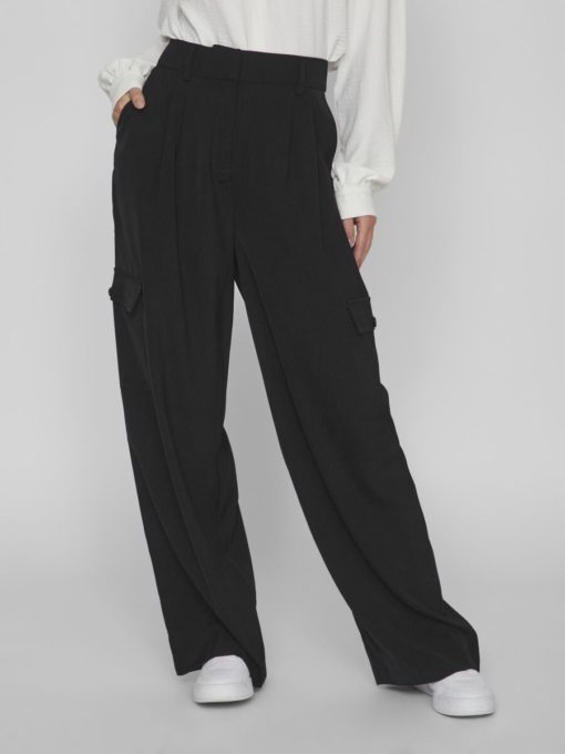 Vila Winnie Mia Wide Cargo Pants Black