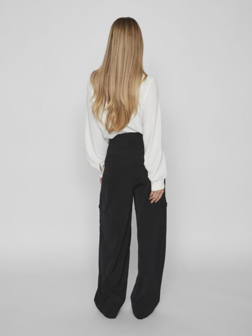Vila Winnie Mia Wide Cargo Pants Black
