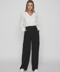 Vila Winnie Mia Wide Cargo Pants Black