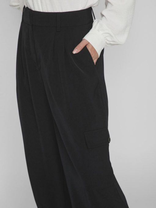 Vila Winnie Mia Wide Cargo Pants Black