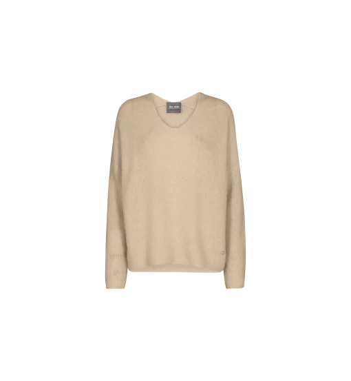 Mos Mosh Thora V-Neck Knit Savannah Tan