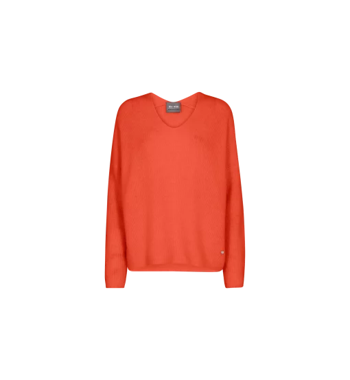 Mos Mosh Thora V-Neck Knit Burnt Ochre