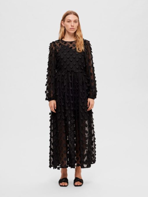 Selected Femme Kysha Ankle Dress Black