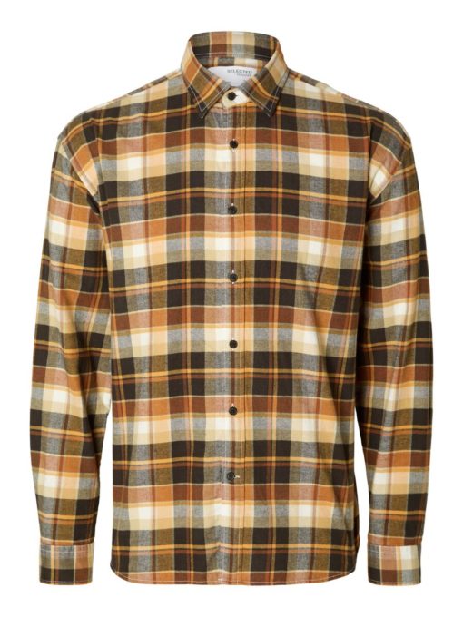 Selected Homme Flannel Shirt Inca Gold