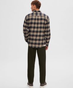 Selected Homme Flannel Shirt Sugar Almond