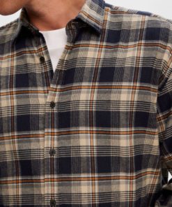 Selected Homme Flannel Shirt Sugar Almond