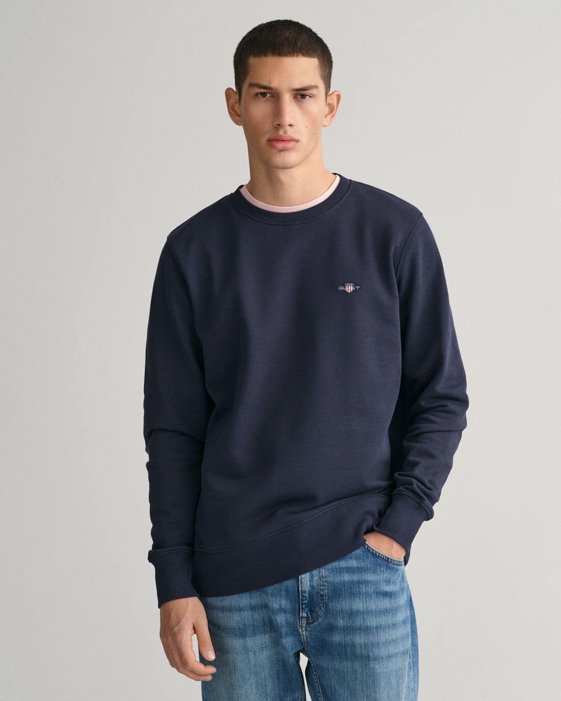 Buy Gant Shield C Neck Evening Blue Scandinavian Fashion Store