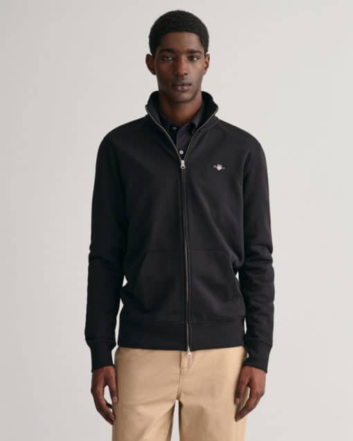 Gant Shield Full Zip Sweatshirt Black