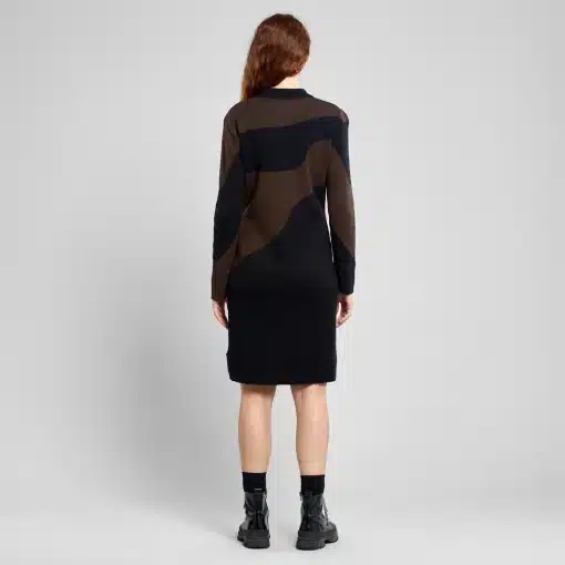 Dedicated Dress Lo Flowy Blocks Black/Coffee Brown