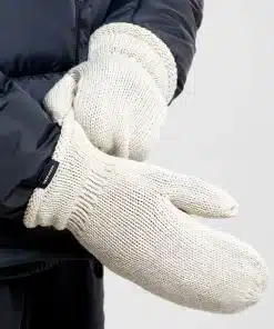 Dedicated Mittens Handen Wool Pearl White