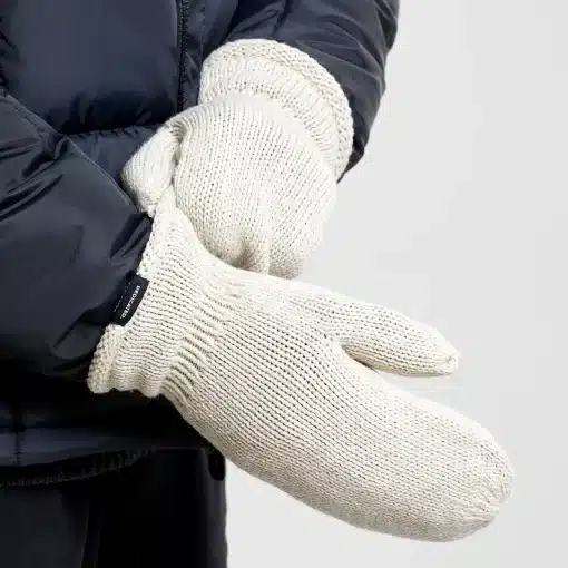 Dedicated Mittens Handen Wool Pearl White