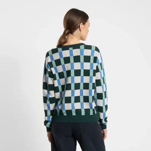 Dedicated Sweater Arendal Retro Check Dark Green