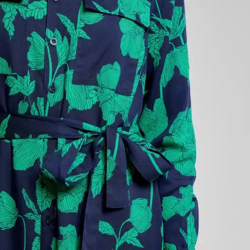 Dedicated Shirt Dress Falsterbo Duotone Floral Green