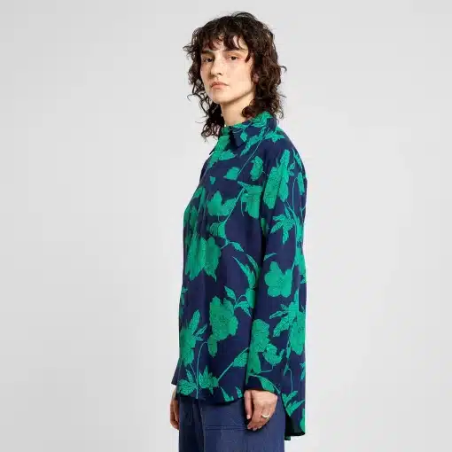 Dedicated Shirt Kosta Duotone Floral Green