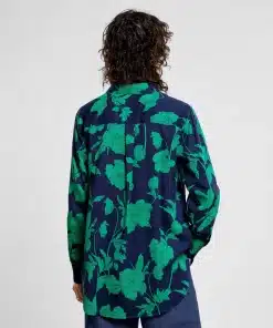 Dedicated Shirt Kosta Duotone Floral Green