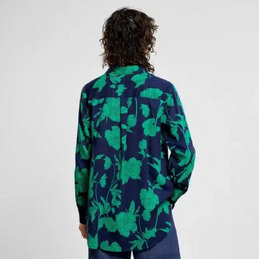 Dedicated Shirt Kosta Duotone Floral Green