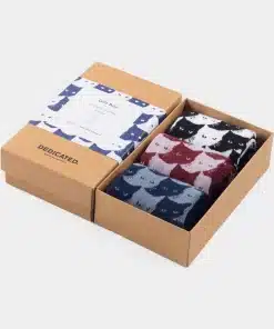 Dedicated Socks Sigtuna Pepita Cats 3-Pack
