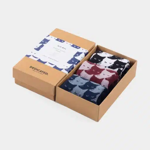 Dedicated Socks Sigtuna Pepita Cats 3-Pack