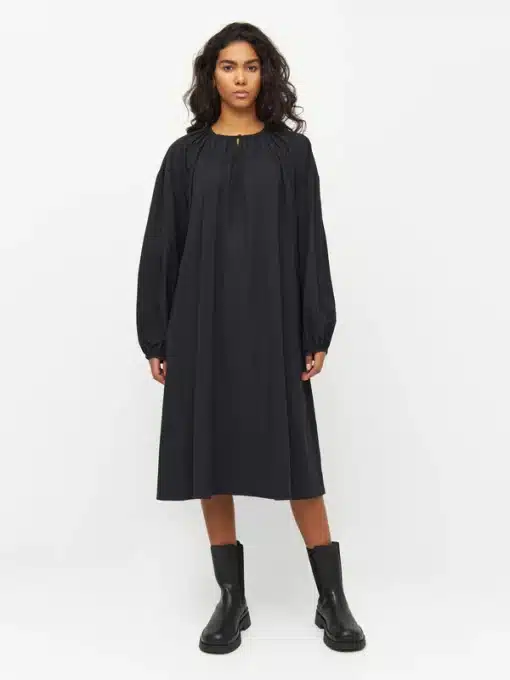 Knowledge Cotton Apparel Seersucker Dress Black Jet