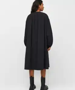 Knowledge Cotton Apparel Seersucker Dress Black Jet