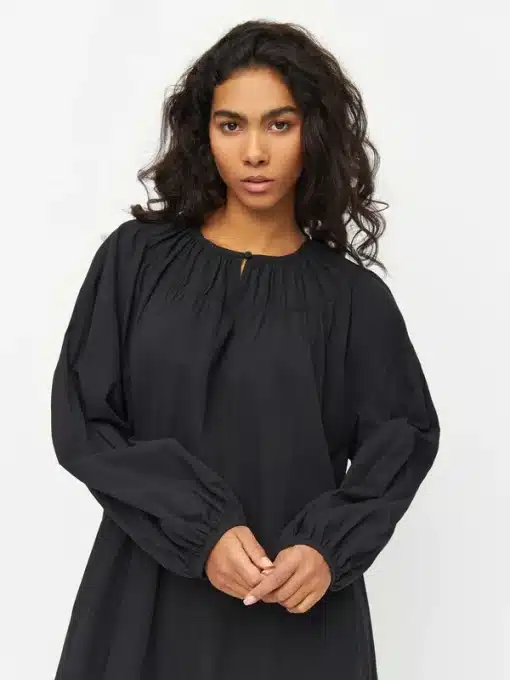 Knowledge Cotton Apparel Seersucker Dress Black Jet