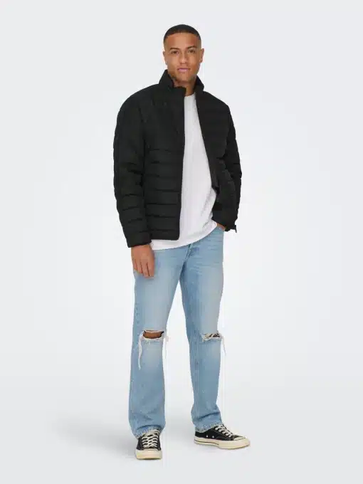 Only & Sons Bron Quilted Jacket Black