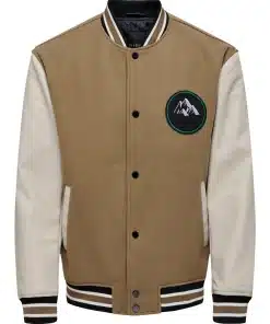 Only & Sons Jason Varsity Jacket Tobacco Brown