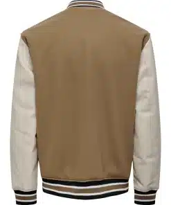 Only & Sons Jason Varsity Jacket Tobacco Brown