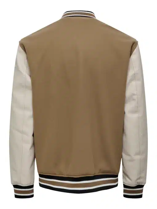 Only & Sons Jason Varsity Jacket Tobacco Brown