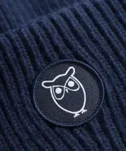 Knowledge Cotton Apparel Big Rib Beanie Eclipse
