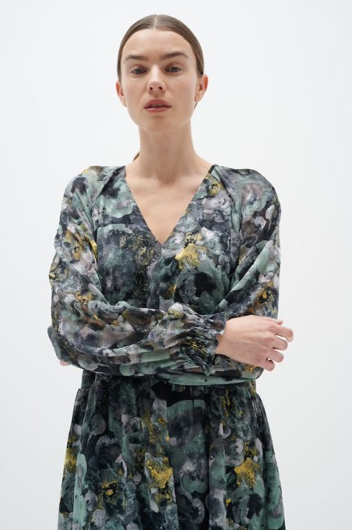In Wear Nisira DressM Green Marble Flower