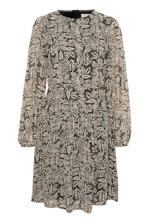 Part Two Cirkeline Dress Black Leaf Print
