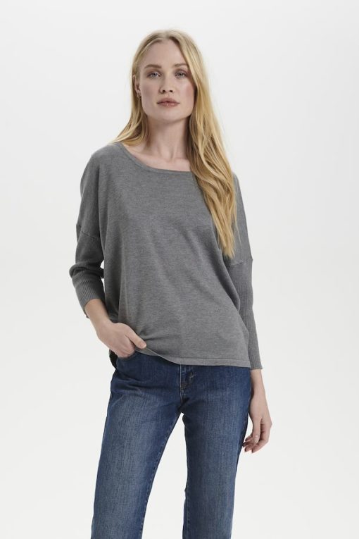 Saint Tropez Milasz Pullover Misty Grey Melange