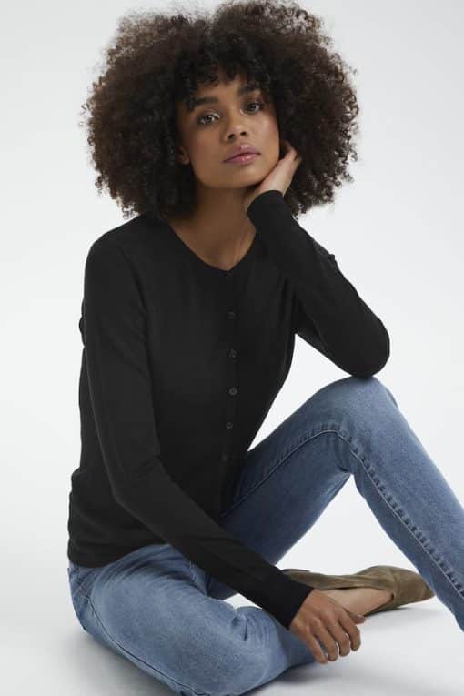 Saint Tropez Milasz Knitted Cardigan Black