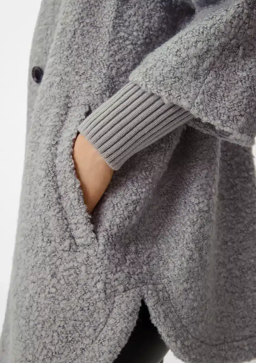 Buy Comma, Boucle Jacket Pigeon Grey - Scandinavian Fashion
