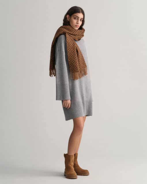 Gant Woman G Pattern Scarf Burnt Sugar