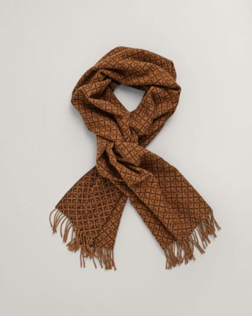 Gant Woman G Pattern Scarf Burnt Sugar