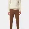 Oscar Jacobson Denz Turn Up Chinos Brown