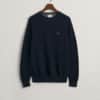 Gant Cotton Pique Sweater Evening Blue