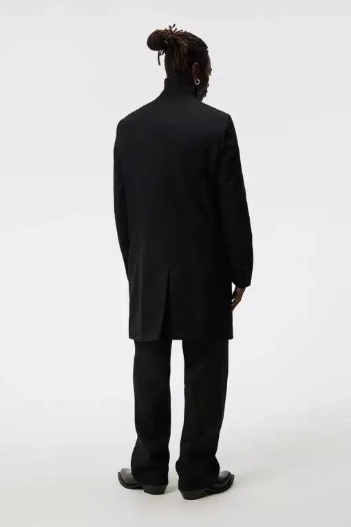 J.Lindeberg Holger Melton Wool Coat Black