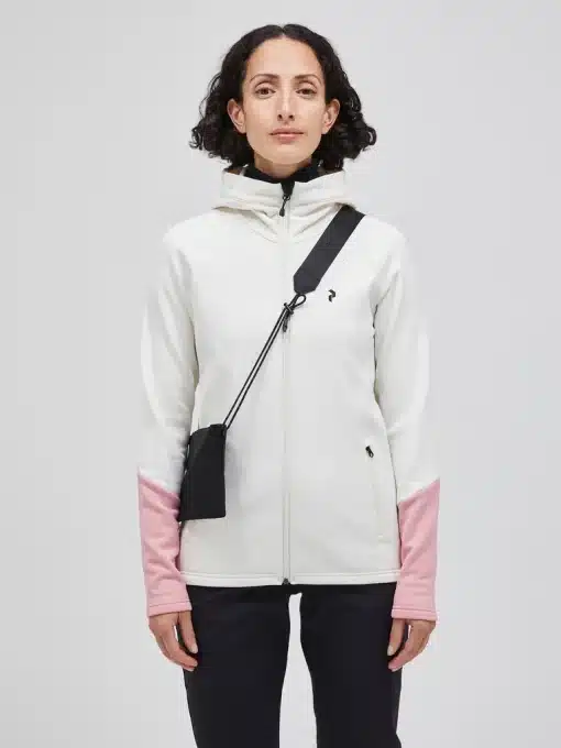 Peak Performance Rider Zip Hood Women Vintage White/Warm Blush